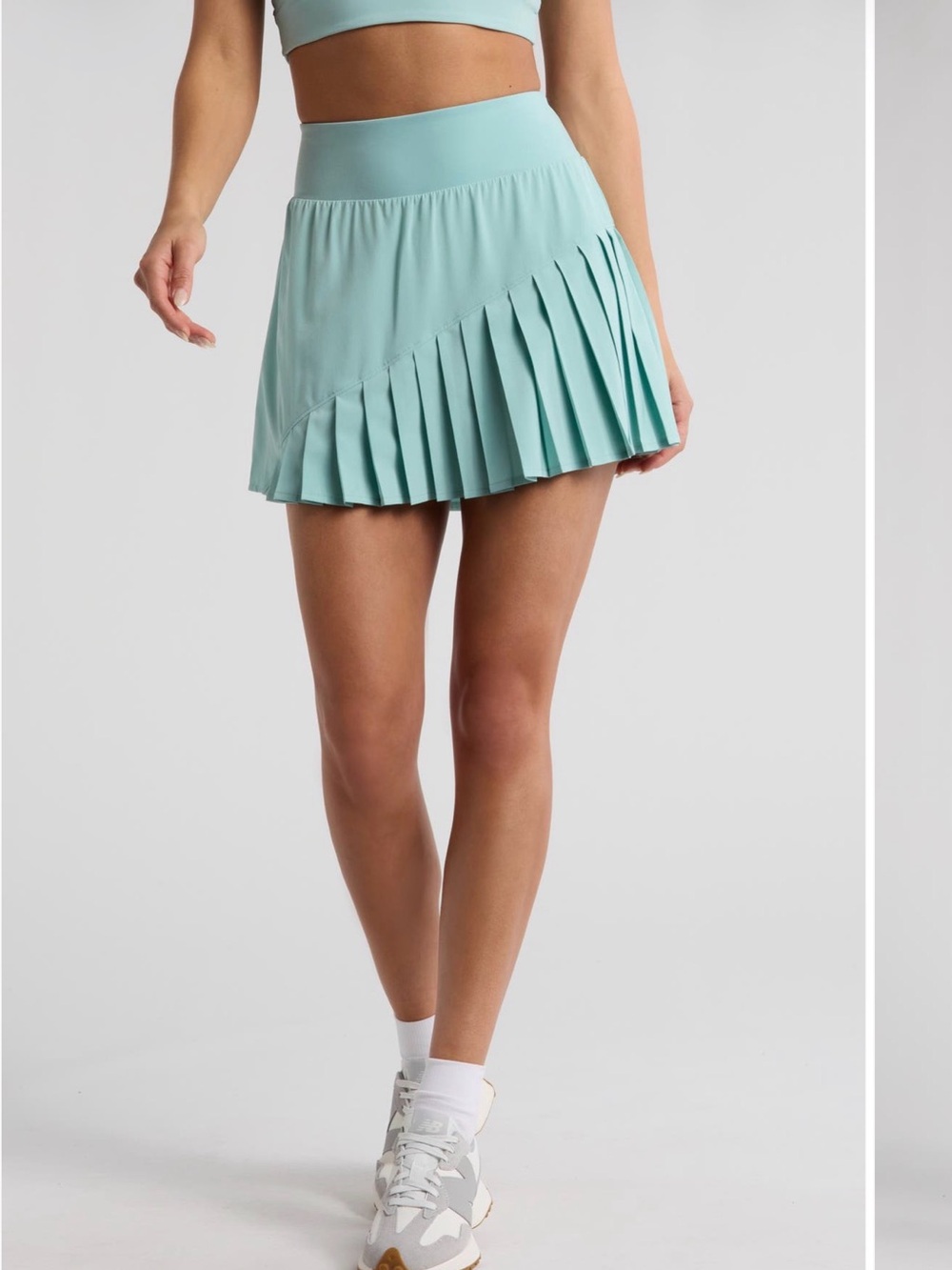 Zella-Pleated Active Skort in Mint Green